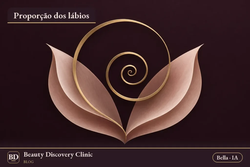Ilustração gerada por IA: espiral dourada e pétalas sobre fundo berinjela
